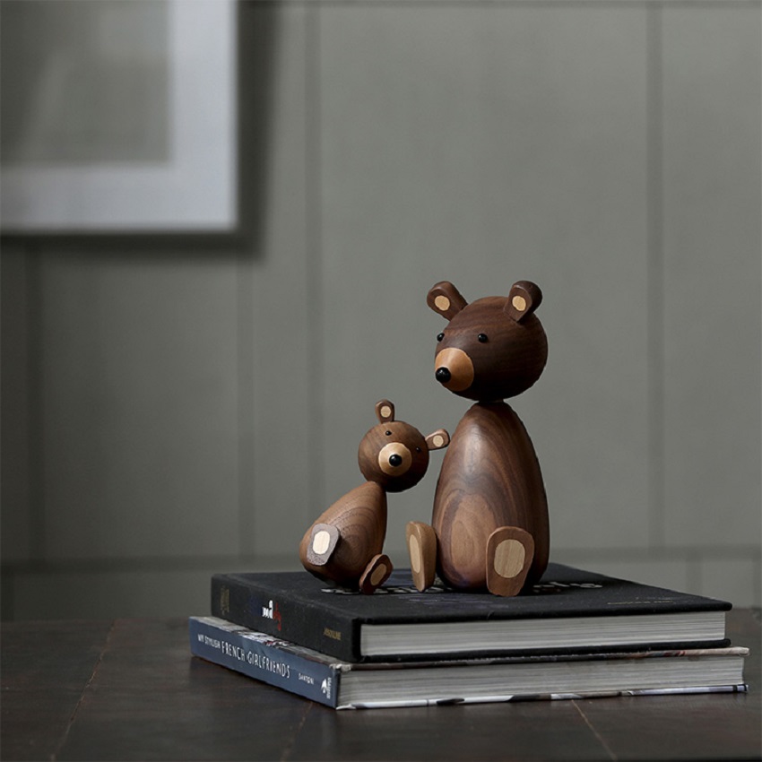 Wooden Animal Walnut Bear Decoration